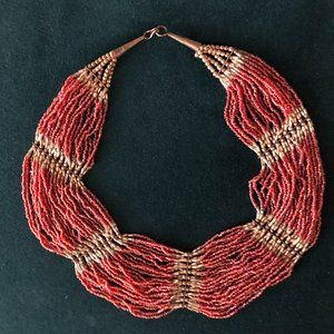unique red neclace vintage